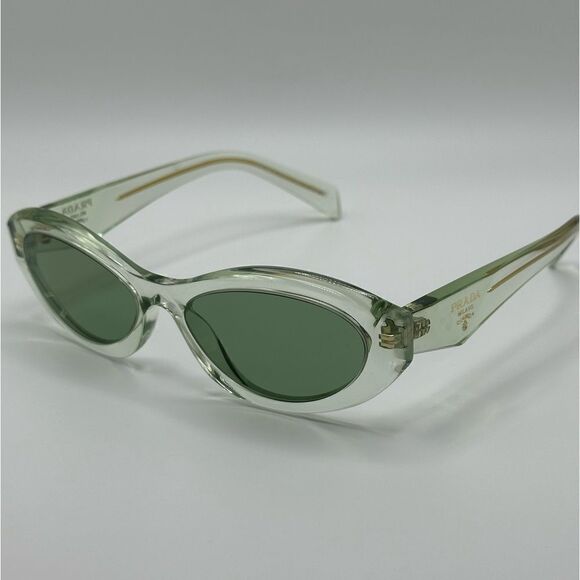 PRADA Sunglasses Symbol PR26ZS 14R20E Transparent Mint/Green NEW - Picture 4 of 12